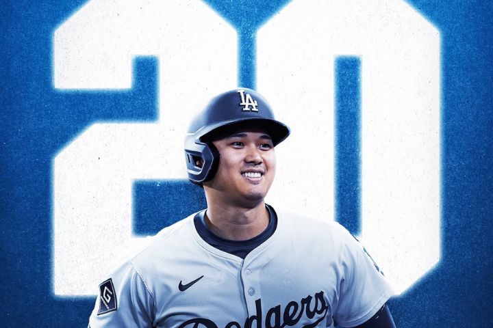 大谷翔平今天挑戰連續全壘打紀錄暫止，停在20的數字。圖/取自MLBIG