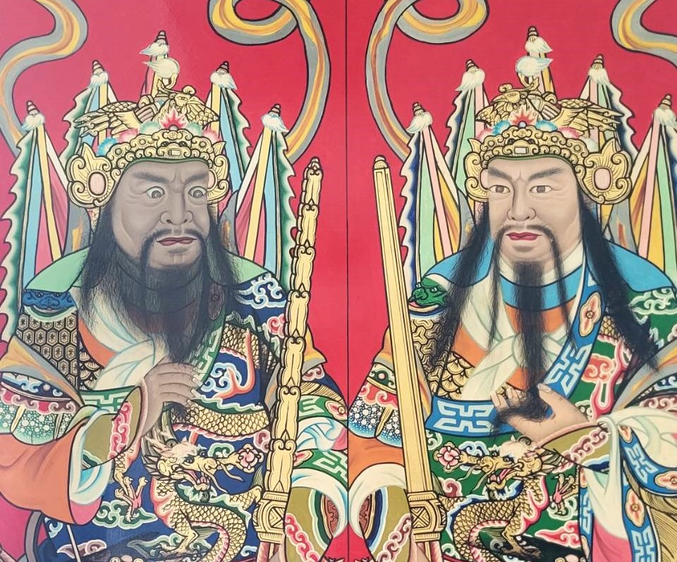 陳文俊作品「門神─秦叔寶與尉遲恭」。圖/中正紀念堂管理處